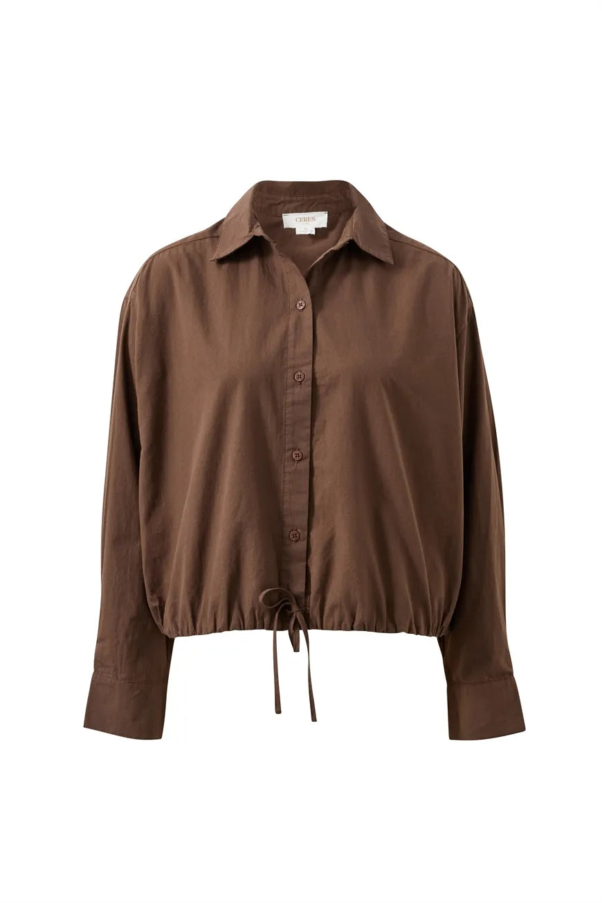 Clover Tie Shirt - Brunette. Ceres Life