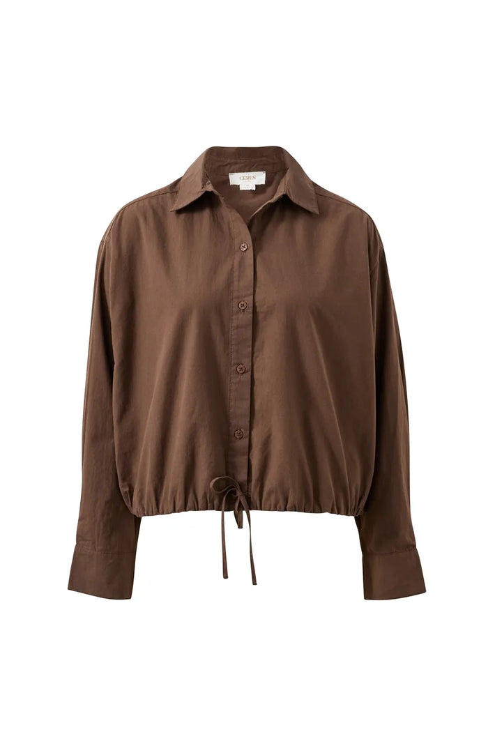 Clover Tie Shirt - Brunette. Ceres Life