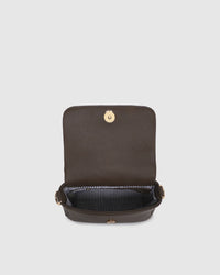 Connie Top Handle Bag - Chocolate