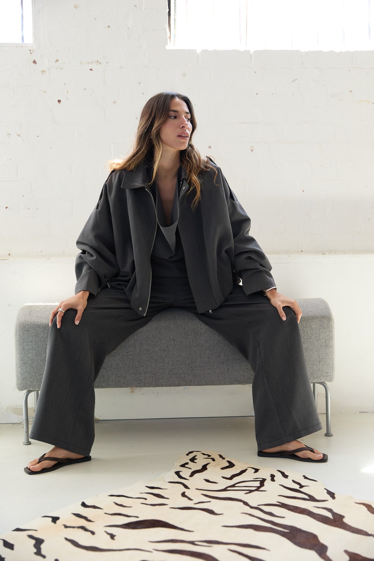 Gigi Bomber Steel - Grey