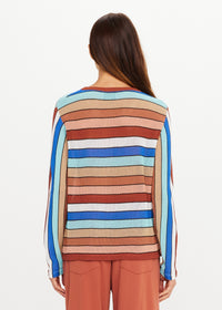 Iza Milla Long Sleeve Knit Top - Stripe