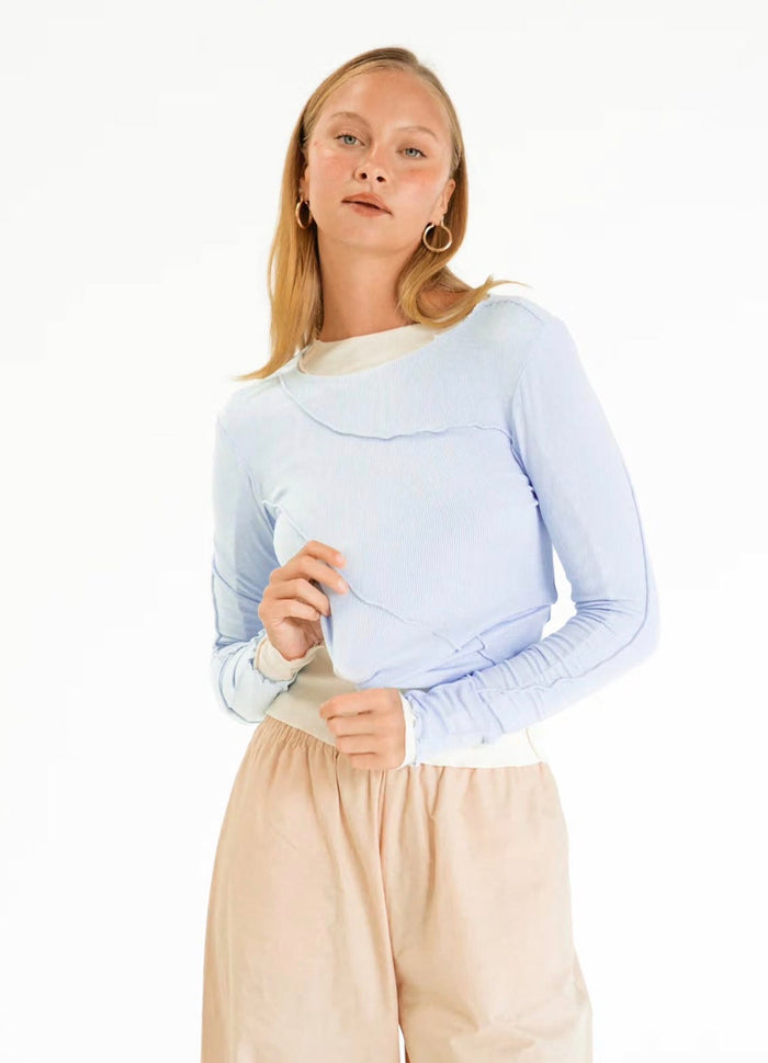 Sita Long Sleeve Top - Blue