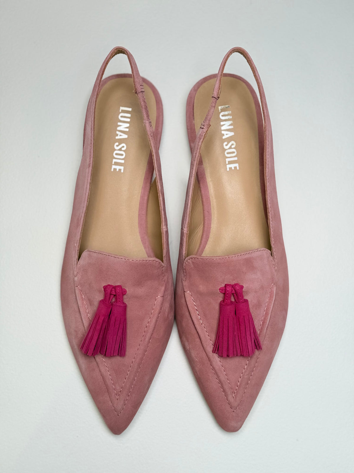 Luna Sole Piper - Pale Pink/Fuchsia Suede