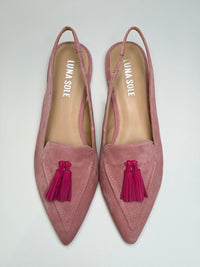 Luna Sole Piper - Pale Pink/Fuchsia Suede