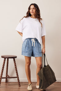 Darcy Relaxed Everyday Short - Washed Vintage Blue