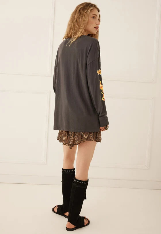 Pajarito Long Sleeve Tee - Charcoal Grey