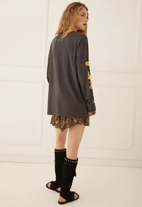 Pajarito Long Sleeve Tee - Charcoal Grey