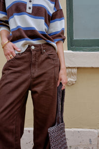 Demi Barrel Jean - Bitter Chocolate