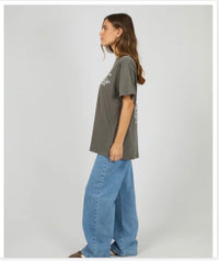 Cherry Pie Relaxed Tee - Charcoal