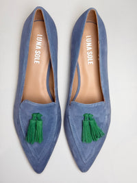 Luna Sole Palace - Cobalt/Emerald Suede