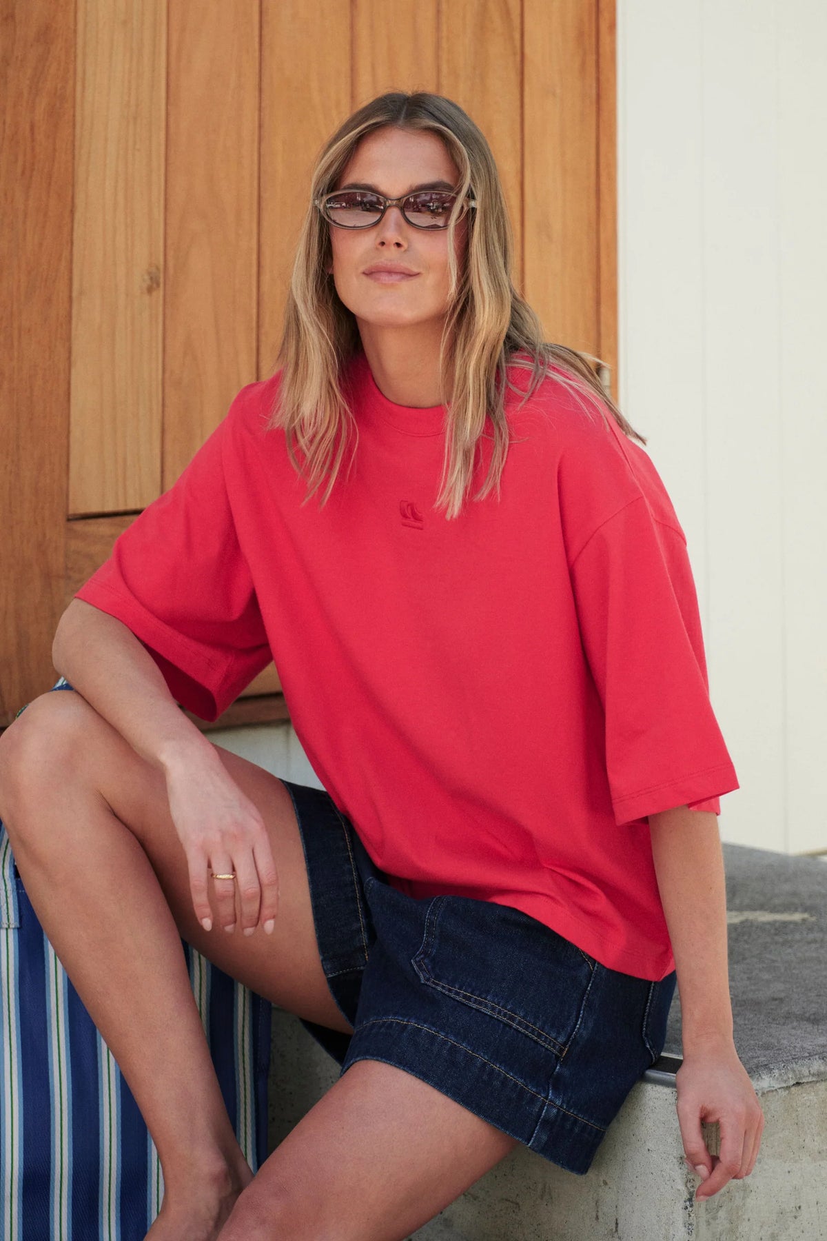 Phoebe Premium Tee - Heritage Red