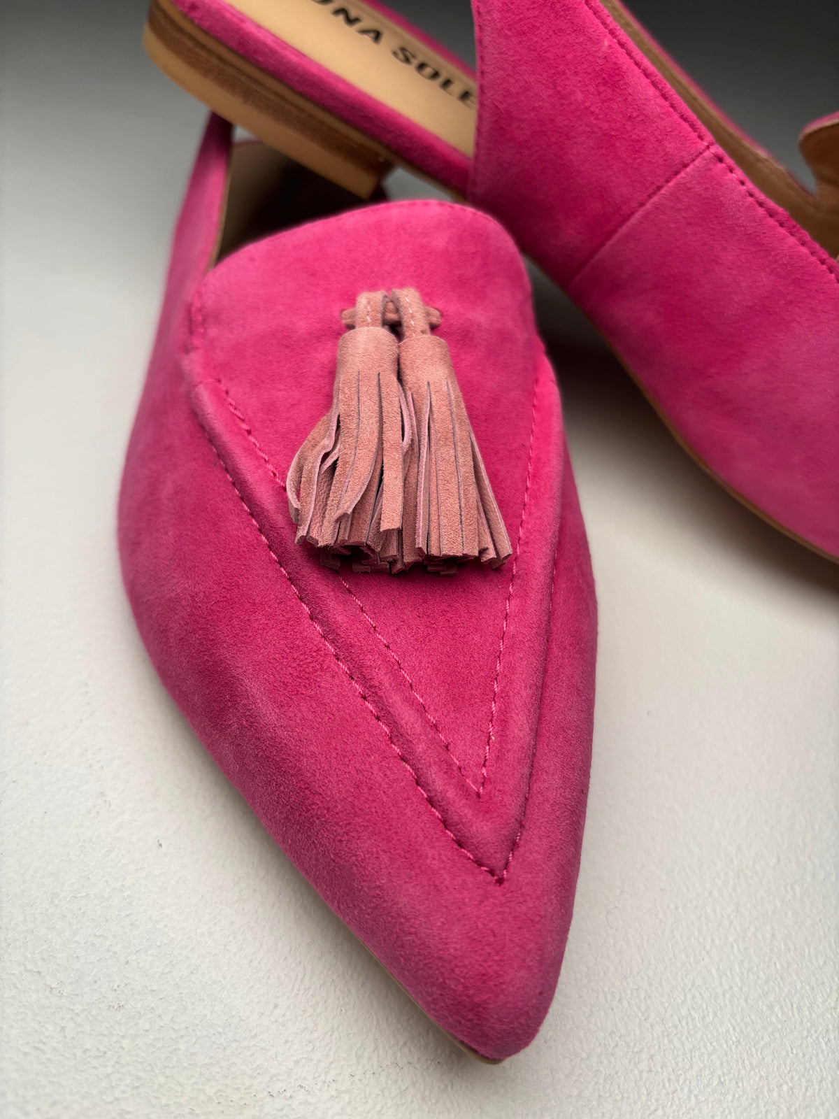 Luna Sole Piper - Fuchsia/Pale Pink Suede