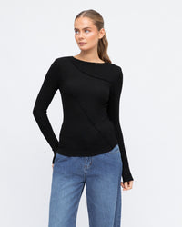 Sita Long Sleeve Top - Black