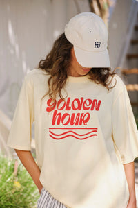 Luna Oversized Tee - Butter/Golden Hour