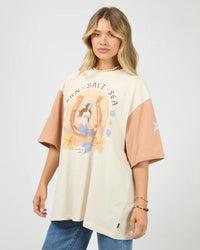 Sun Salt Sea Oversized Tee - Vanilla