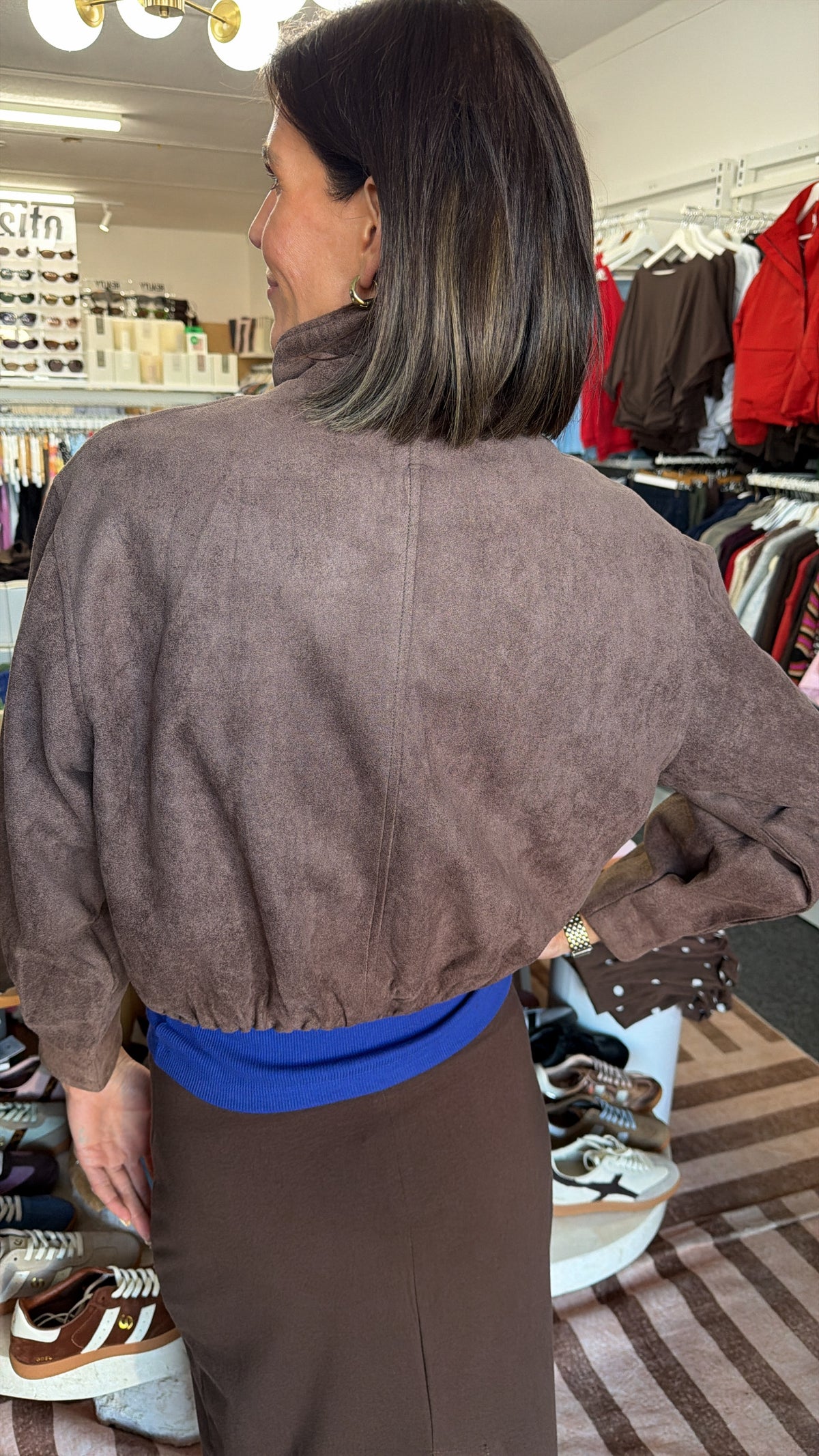 By Frankie Dark Mocha Suede Jacket