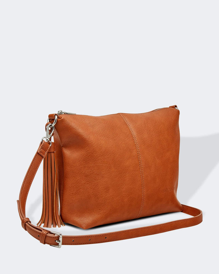 Daisy Stripe Crossbody Bag - Tan