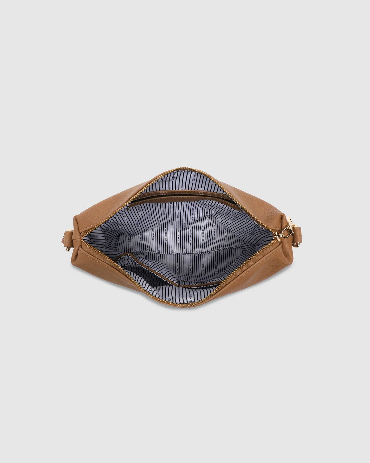 Daisy Stripe Crossbody Bag - Camel. Louenhide