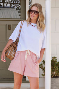 Darcy Relaxed Everyday Short - Blossom Pink. Ceres Life