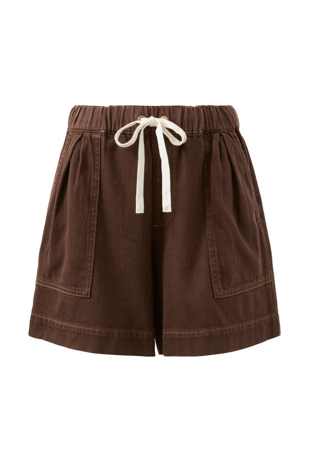 Darcy Relaxed Everyday Short - Chocolate. Ceres Life