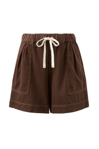 Darcy Relaxed Everyday Short - Chocolate. Ceres Life