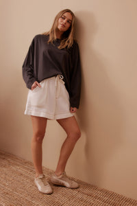 Darcy Relaxed Everyday Short - New Ecru. Ceres Life