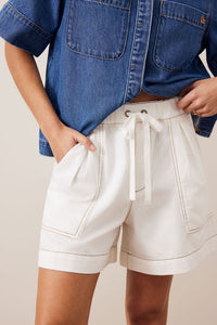 Darcy Relaxed Everyday Short - New Ecru. Ceres Life