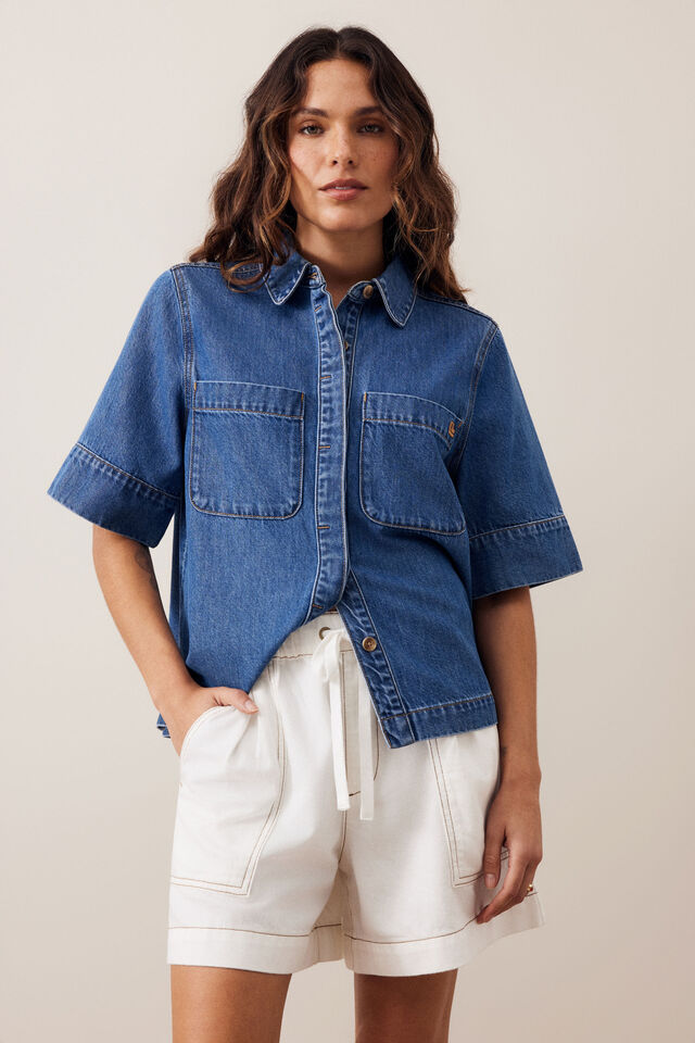 Darcy Relaxed Everyday Short - New Ecru. Ceres Life