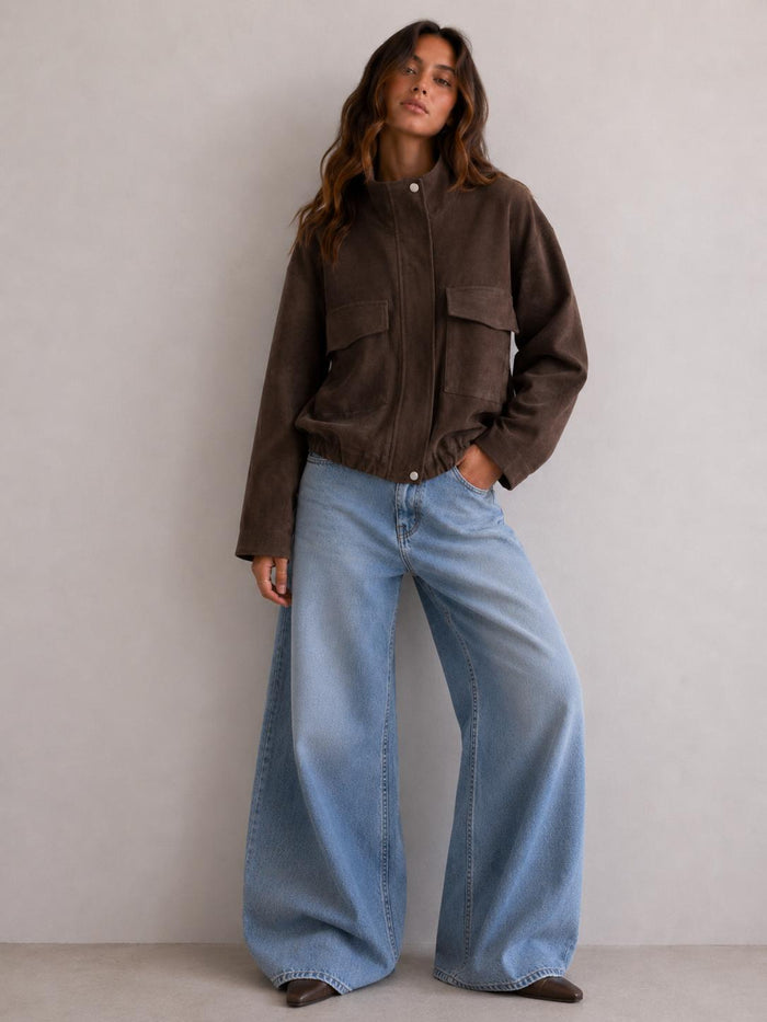 Dark Mocha Suede Jacket. By Frankie