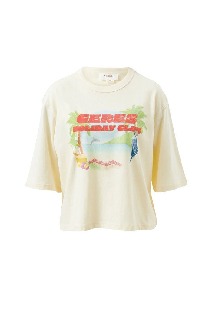 Devon Slouchy Seam Tee - Milk/Ceres Holiday Club