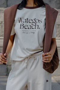 Stevie Slouchy Tee - Buff/Wategos Beach