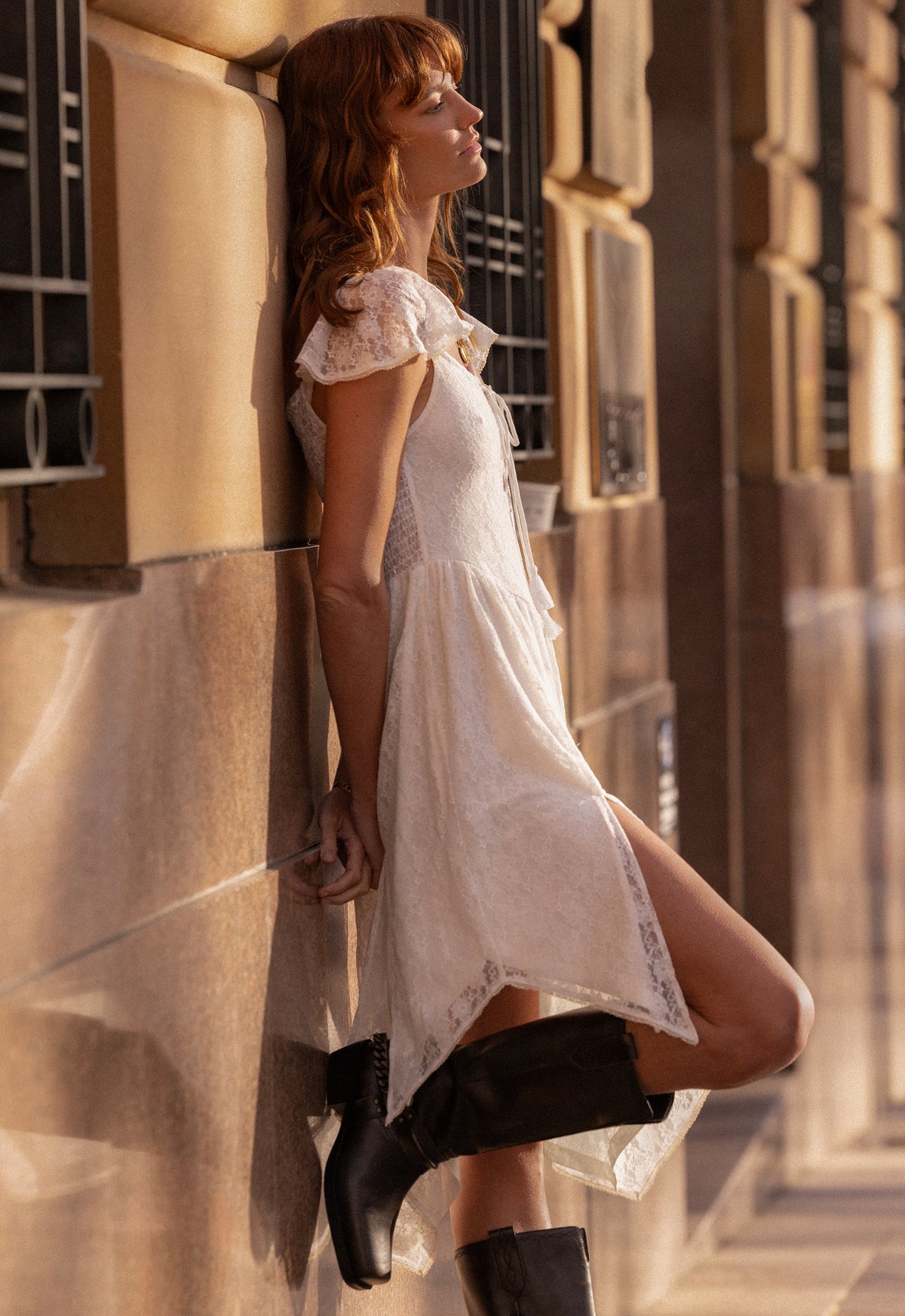 Glastonbury Lace Dress - Antique White