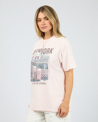 New York Diner Relaxed Tee - Pink
