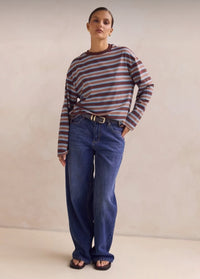 Bonnie Brown Stripe Top