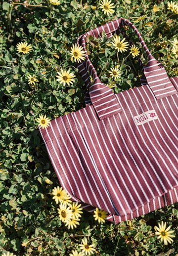 The Mallee Tote | Chocolate Cream Stripe