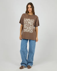 Fields Relaxed Tee - Coffee