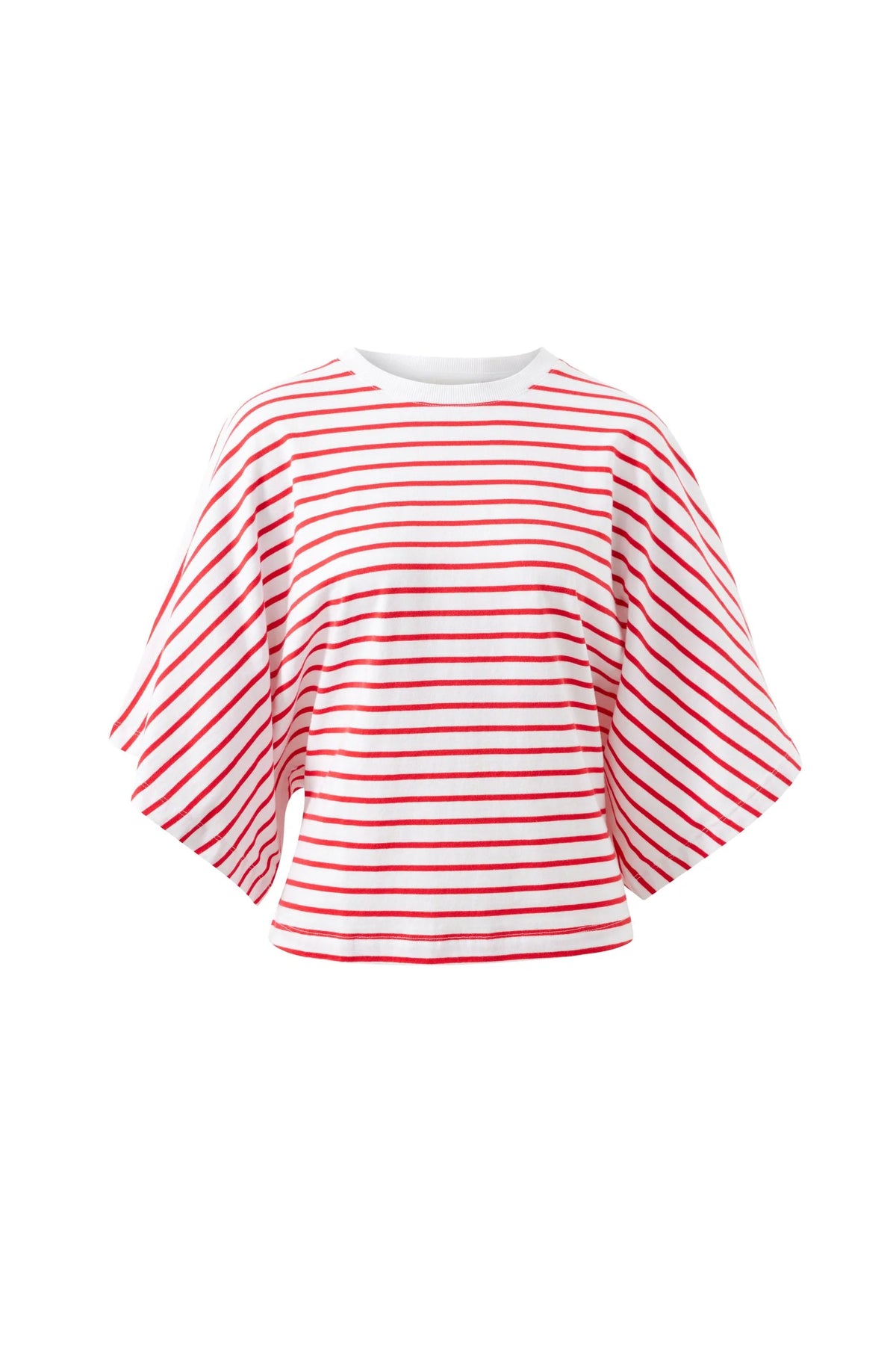 Lucy Relaxed Sleeve Tee - White/Heritage/Red Stripe
