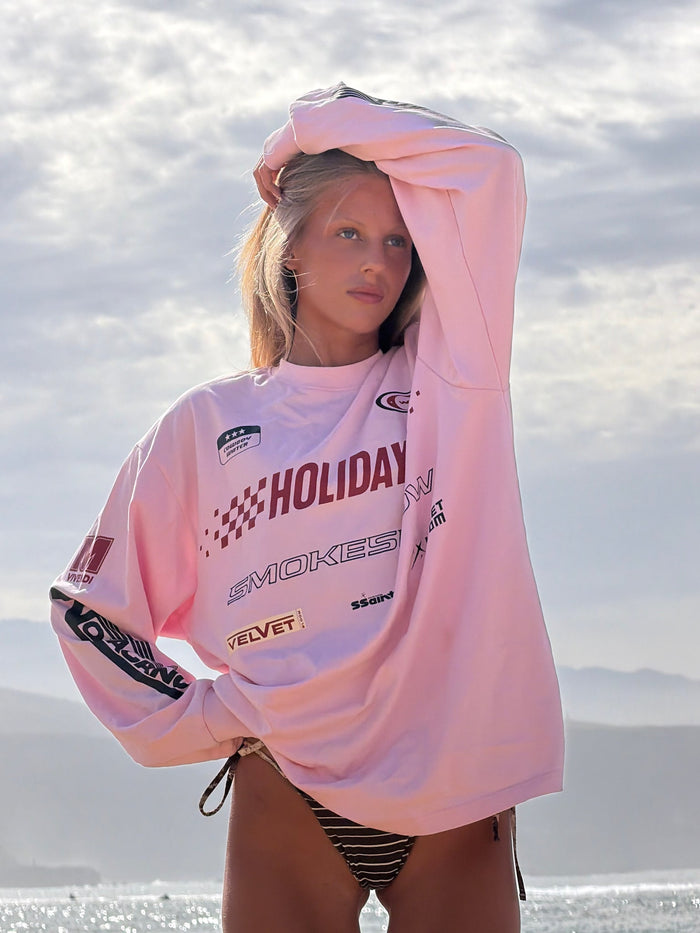 Icon Moto Tee - Pink
