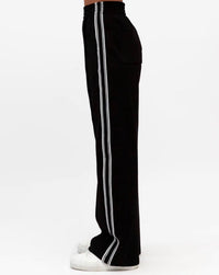 Black Pants with White Stripe