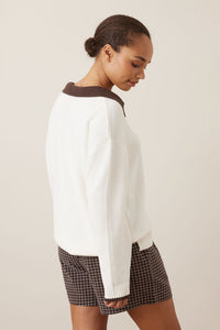 Eliza Collared Knit - Milk and Brunette. Ceres Life