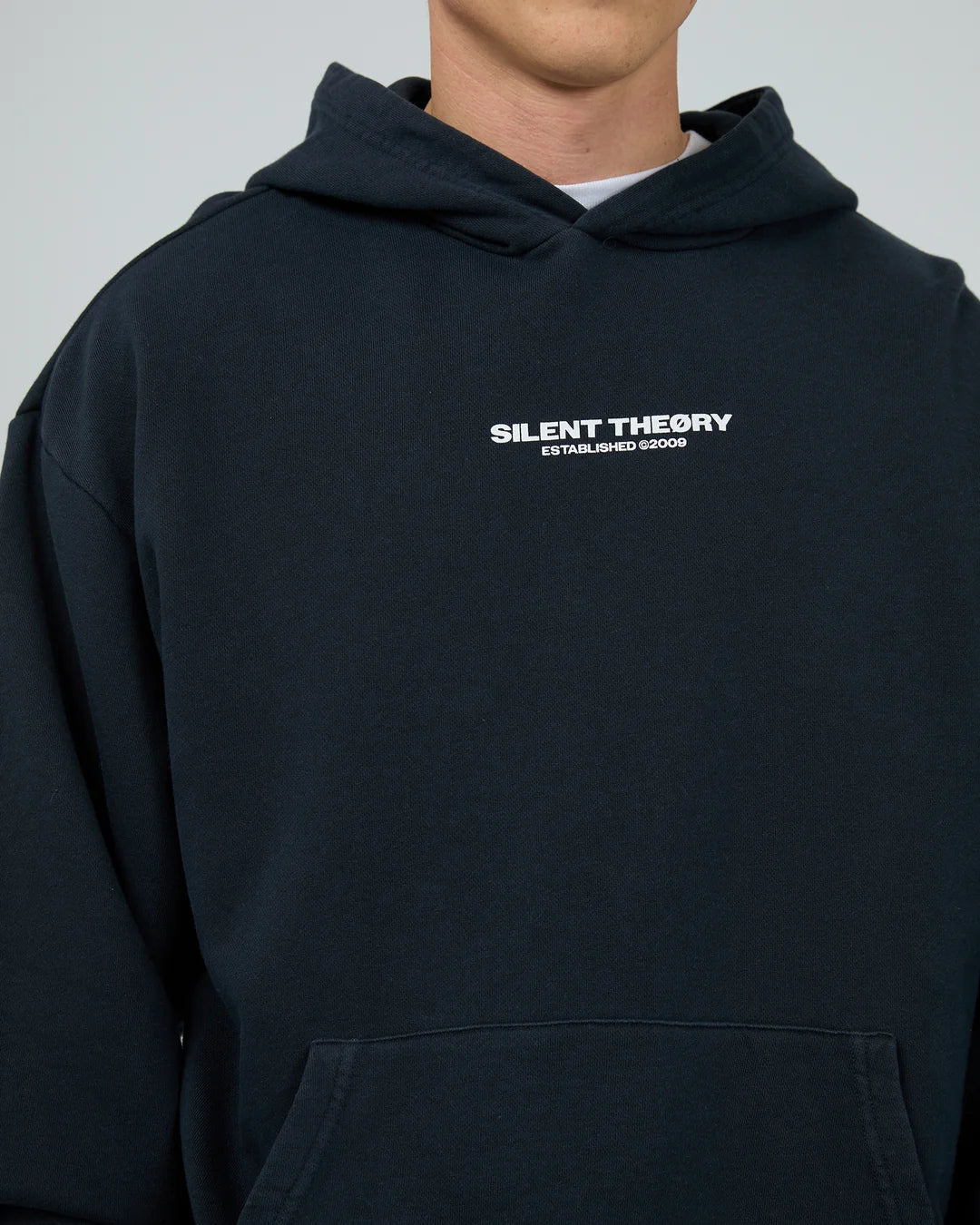 Essential Theory Hoodie - Navy. Silent Theory Mens