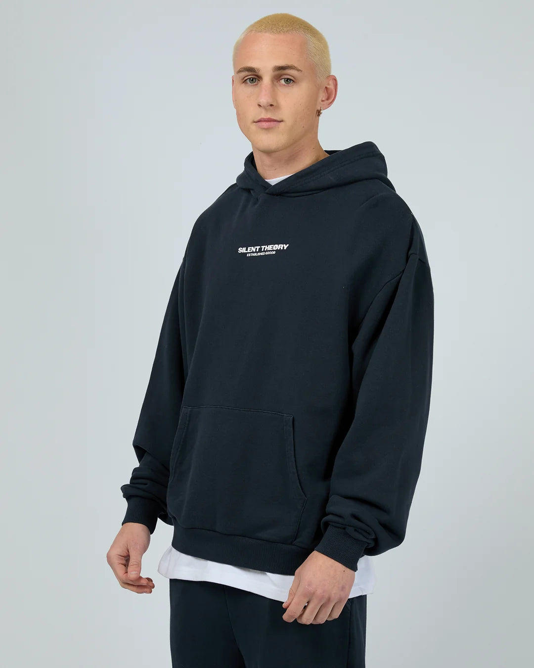 Essential Theory Hoodie - Navy. Silent Theory Mens