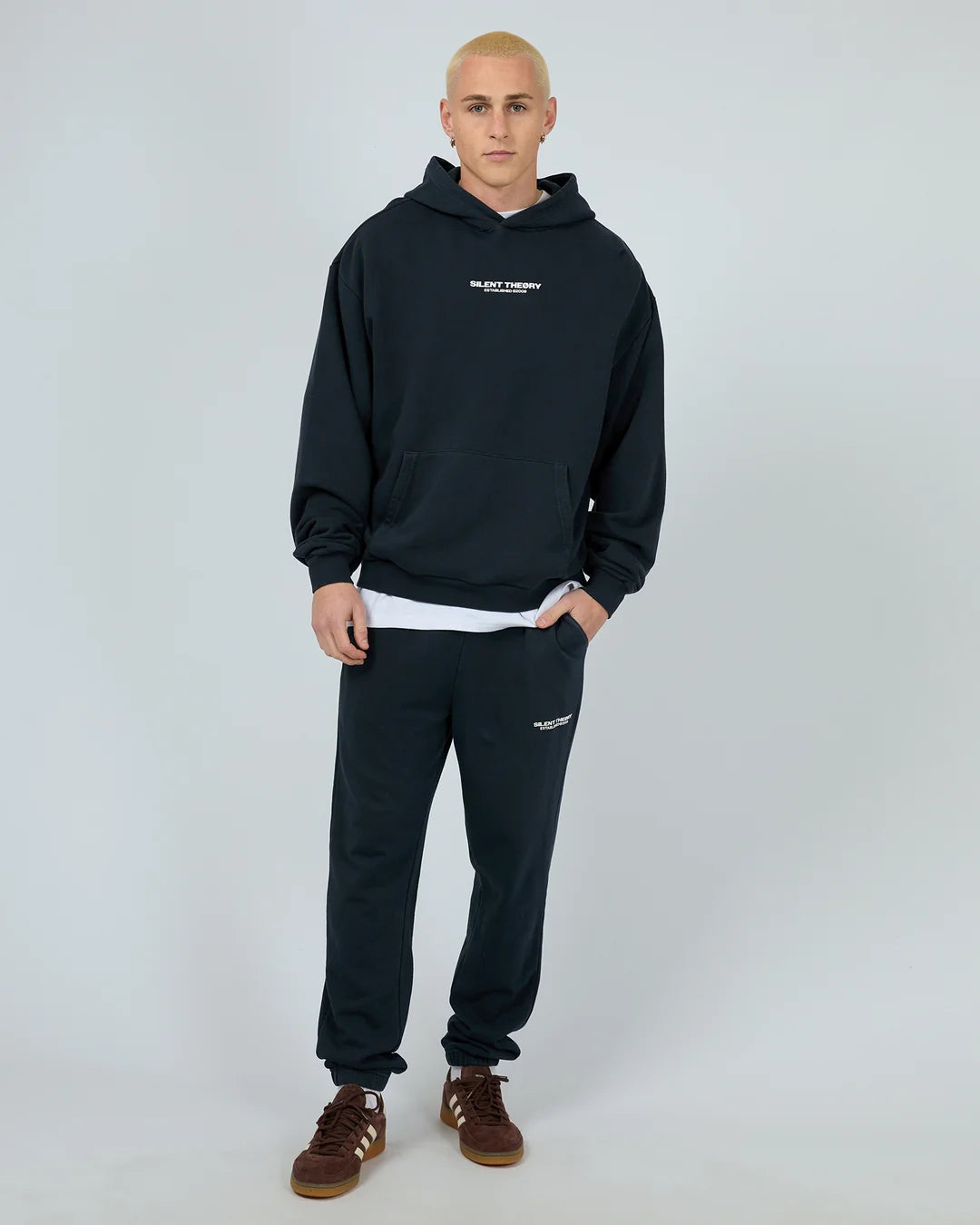 Essential Theory Hoodie - Navy. Silent Theory Mens