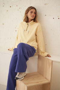 Eva Sporty Half Zip - Butter. Ceres Life