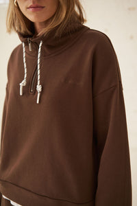 Eva Sporty Half Zip - Chocolate