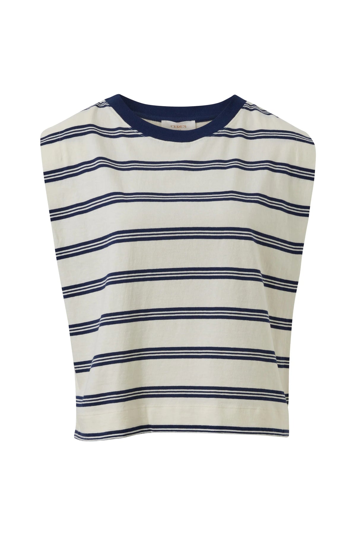 Frankie Tank - Milk/Heritage Navy Stripe