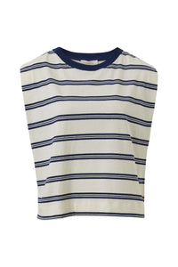 Frankie Tank - Milk/Heritage Navy Stripe