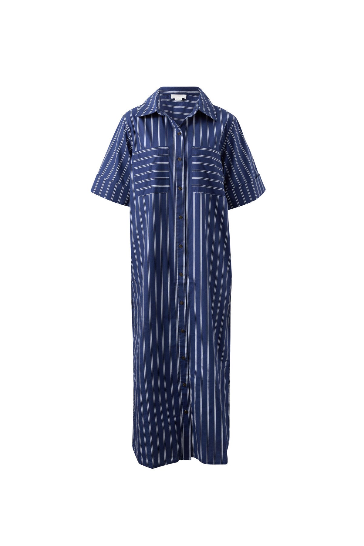 Samara Midi Dress - Prussian Blue Stripe