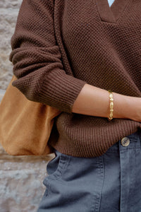 Kira Collared Knit - Chocolate