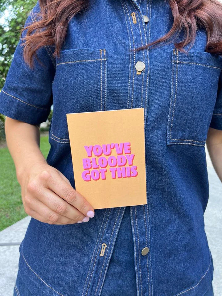 You've Bloody Got This - Cream & Orange Life Events Greeting Card